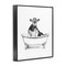 Stupell Industries Antique Tub with Cow Framed Giclee Wall Art Design by Victoria Borges